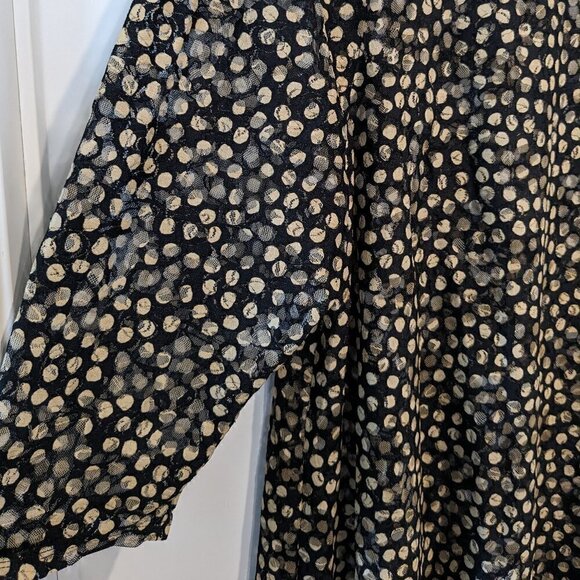 Zim & Zoe Imogen Overlay Tunic Blouse Sheer Black Dotted Top Size 22/24 NWT - Picture 11 of 16